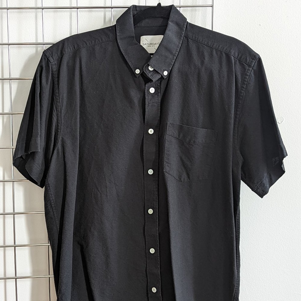 Saturdays NYC - Black S/L Button Up
